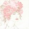 Floral Figures I Pink Gold Sq by Anne Tavoletti 12" x 12" Canvas Wall Art
